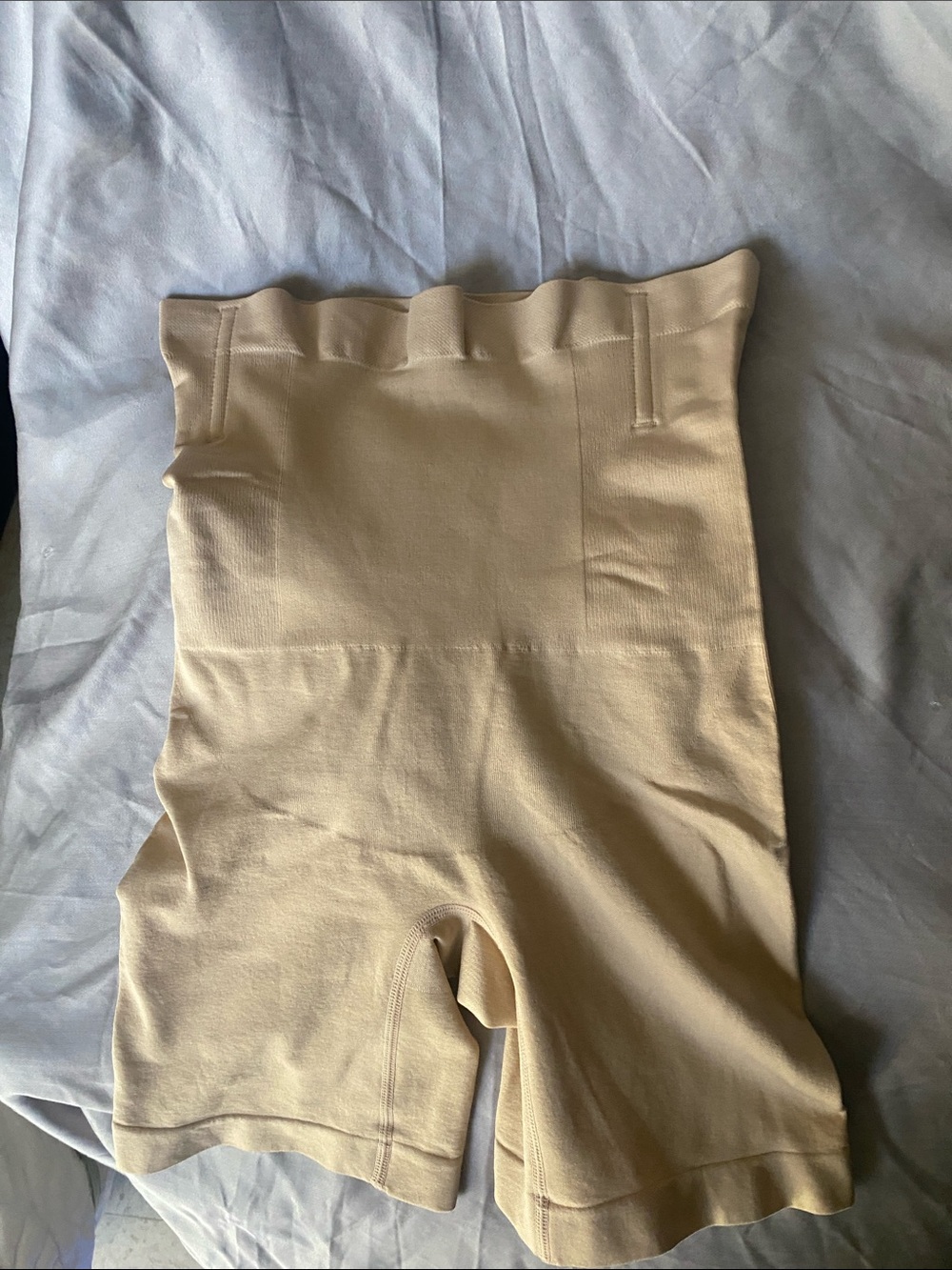High-Waist Beige Shaping Shorts - Women